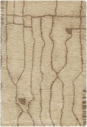Chesna Bohemian Transitional Runner Rug - Beige Taupe Sandstone 26 x 8