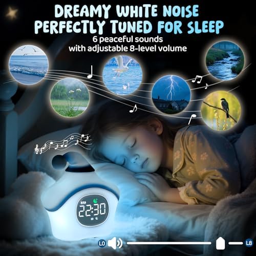 Star Alarm Clock with Night Light for Kids