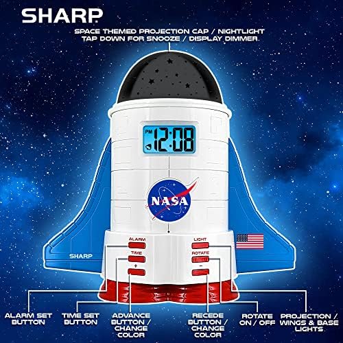 Sharp NASA Space Shuttle Alarm Clock with Night Light