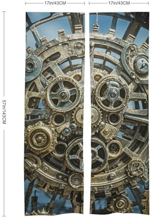 Cool Steampunk Gears Door Cover Curtain 57x17 Inches