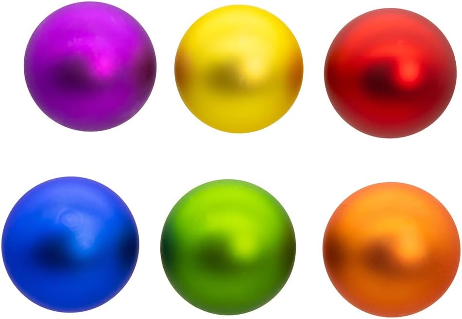 Kurt Adler 60MM Glass Rainbow Ball Ornaments Set