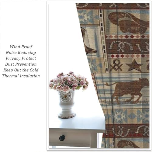 Rustic Bear Curtains 2 Panel Set 42x45 Inch