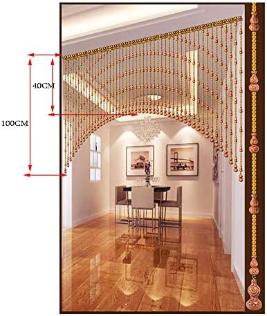 PENGFEI Natural Wood Beaded Curtain Panel