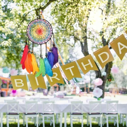 Rainbow Dream Catcher Wall Decor for Girls