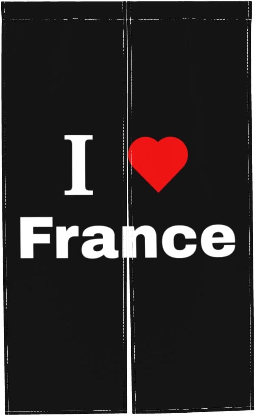 I Love France Blackout Curtains for Doorways