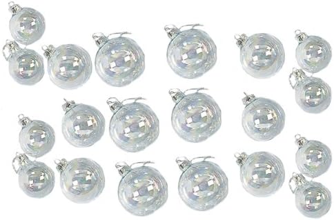 Kurt Adler 20 Piece Iridescent Glass Ball Ornament Set