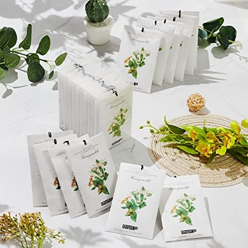 MYARO 12 Pack Honeysuckle Scented Sachets for Drawer and Closet