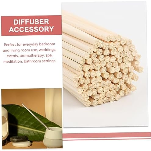 Cabilock 100pcs Natural Aromatherapy Rattan Diffuser Sticks