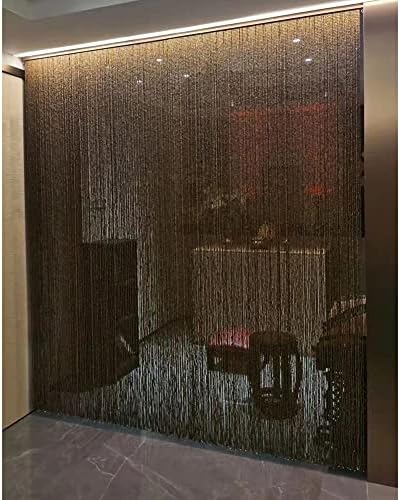 Natural Wood and Bamboo Beaded Curtain - Coffee