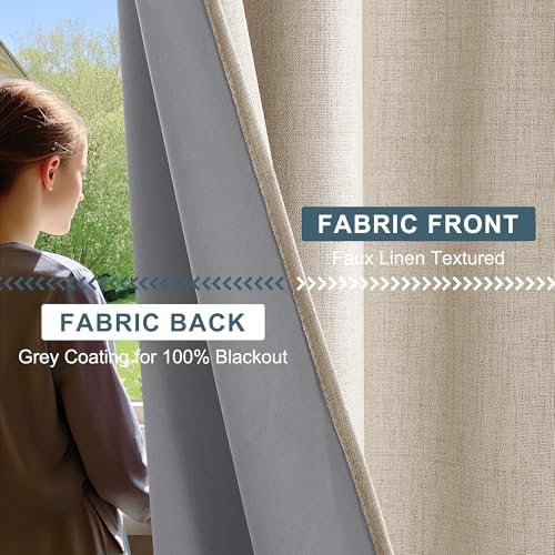 PONY DANCE Blackout Curtains 108 Inches 2 Panels Set
