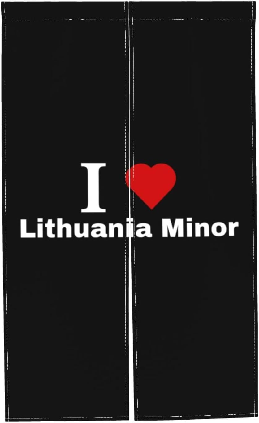 I Love Lithuania Minor Blackout Curtain 34x56in Doorway Panel