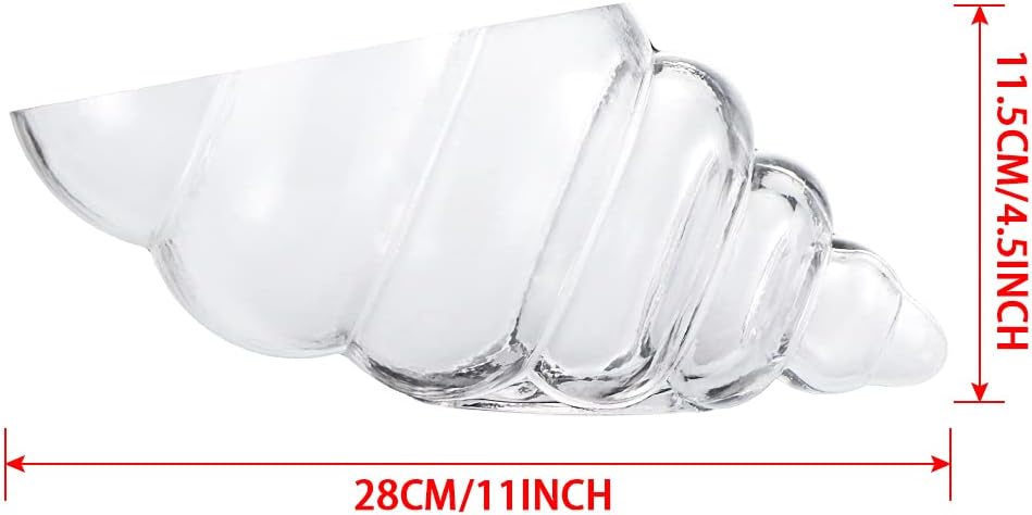 MDLUU 11 Inch Glass Shell Vase Decor