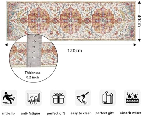 Boho Tribal Runner Rug Soft Low Pile Hallway Carpet