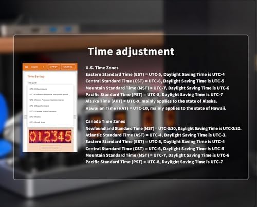 Retro Nixie Tube Clock with RGB Display and Aluminum Base