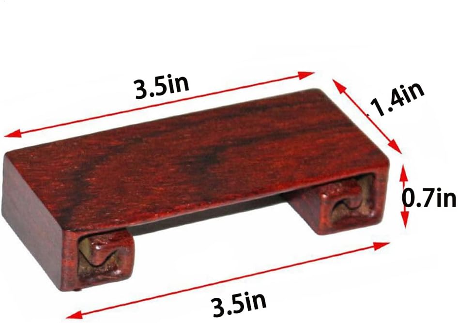 Rectangular Rosewood Pedestal Stand for Asian Vase Buddha Statue