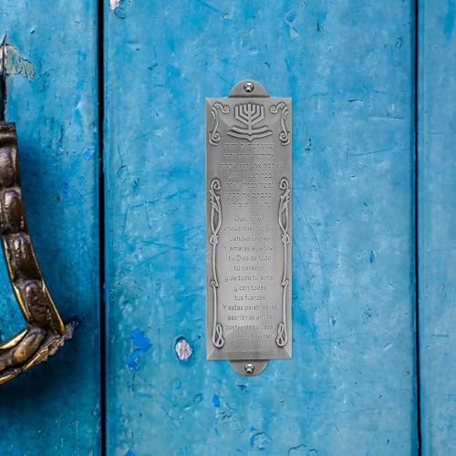 LOGOFUN Silver Mezuzah with Scroll for Doorway Decoration
