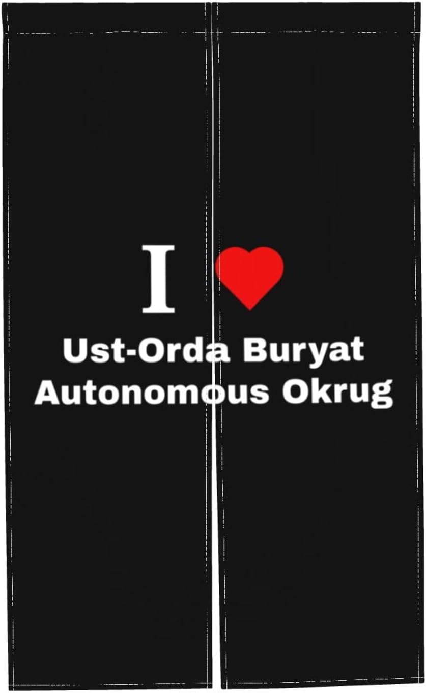 I Love Ust-Orda Buryat Blackout Curtains Doorway 34x56in