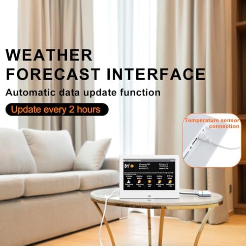 WiFi Digital Calendar Clock with Weather and 8 Alarm Options