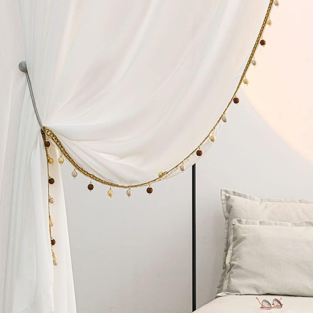 Gxi Boho Linen Sheer Curtains 2 Panels 52x96 Inch