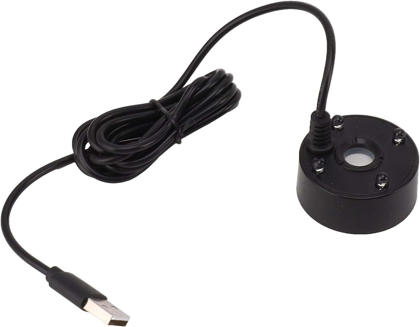 ZJchao Ultrasonic Mist Maker Fogger with LED Lights - 5V USB Black