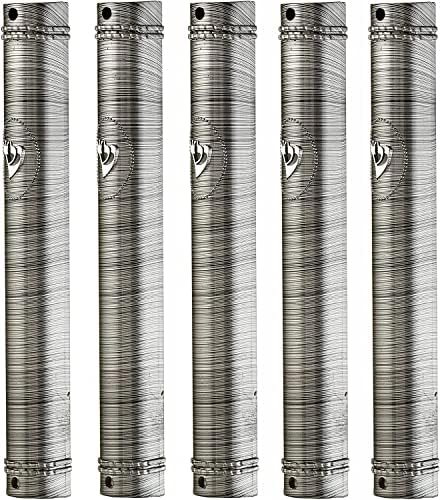 Mezuzah Case Holder Set of 5 Black and Silver Lines