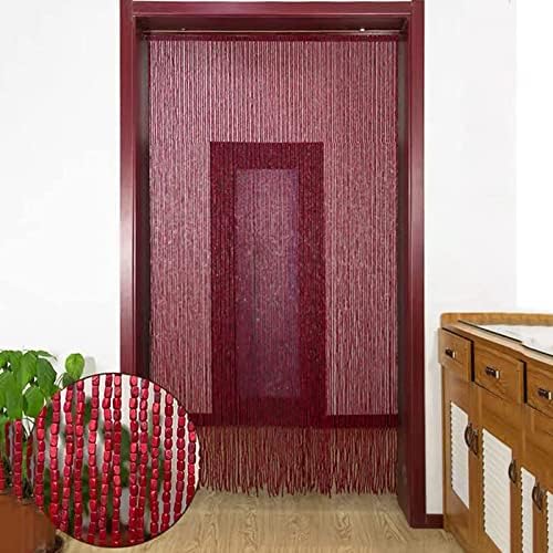 Handmade Wooden Beaded Door Curtain for Home Decor