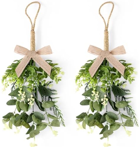 17 Inch Eucalyptus Wreaths 2 PCS Farmhouse Door Decor