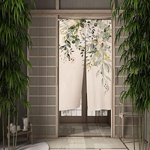 Green Eucalyptus Doorway Curtain for Home Decor