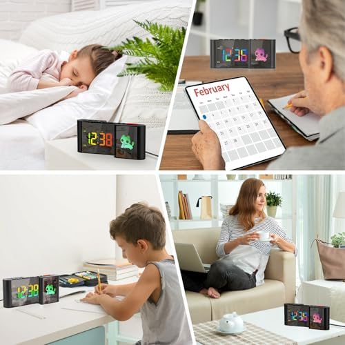 SZELAM Alarm Clock with RGB Light and Mirror