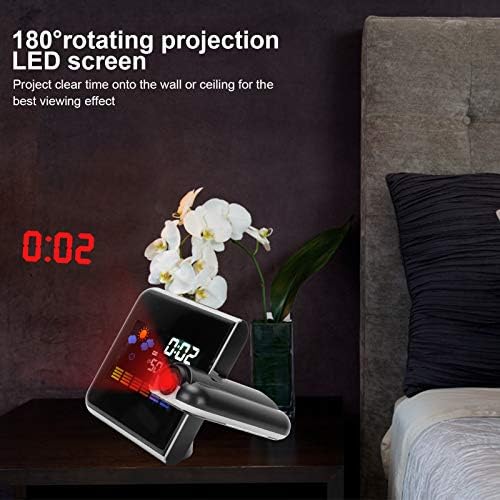 Topyond Projection Clock with Rotatable Projector Thermometer and Humidity Monitor