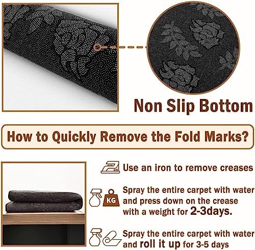 Elk Deer Antlers Area Rug 5x7 Bohemian Pattern