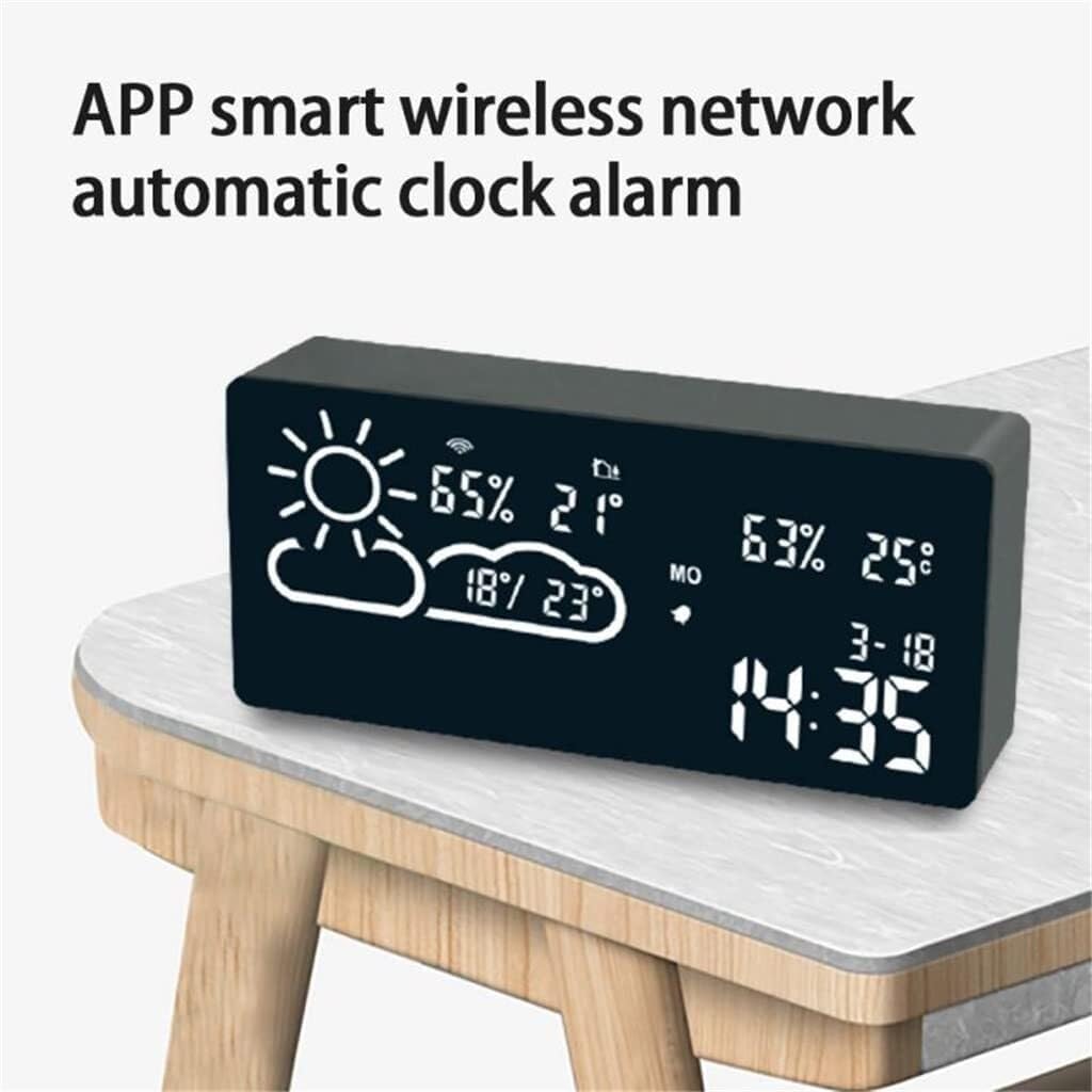 LED Smart Alarm Clock with Weather Forecast and WiFi Control