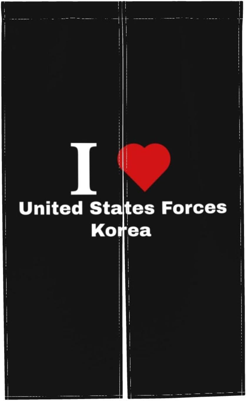 MULIHU I Love USFK Blackout Curtain for Doorway