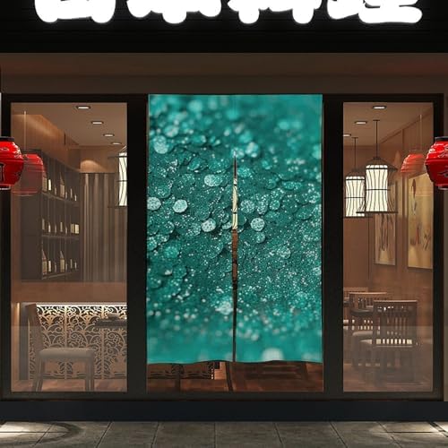 Turquoise Glitter Door Curtain 57x17 Inches Split Door Tapestry