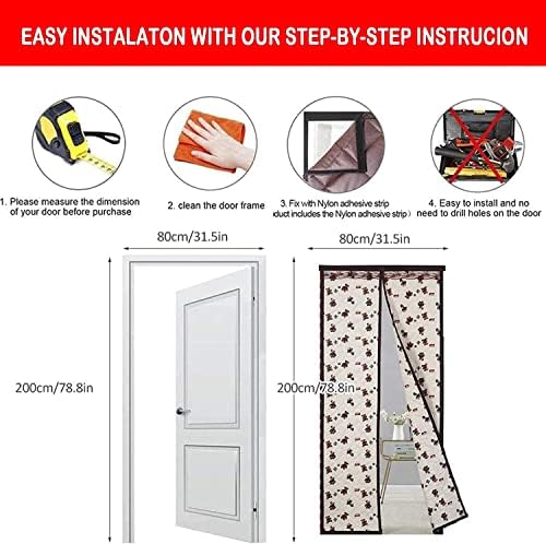 Warm Magnetic Door Curtain 130x230cm