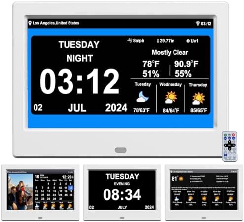 WiFi Digital Calendar Clock with Weather and 8 Alarm Options