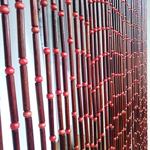 GIVROLDZ Natural Wood Bamboo Beaded Curtain