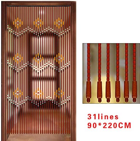Natural Wood Beaded Curtain for Doorway