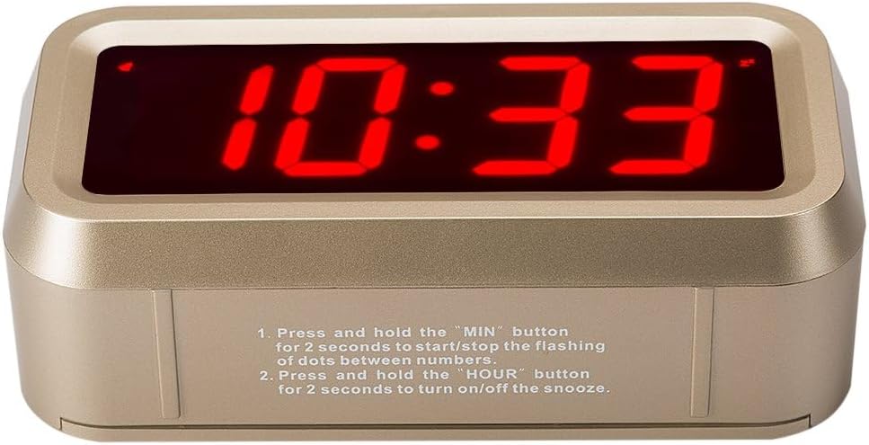 Timegyro Alarm Clock for Bedrooms with 3 Level Brightness Adjustable