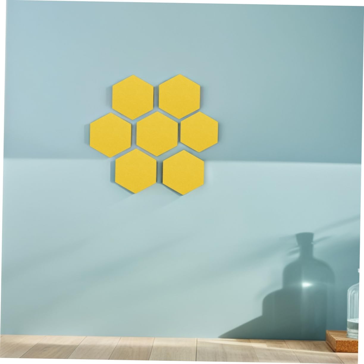 VICASKY 20pcs Hexagon Felt Board Tiles for Walls