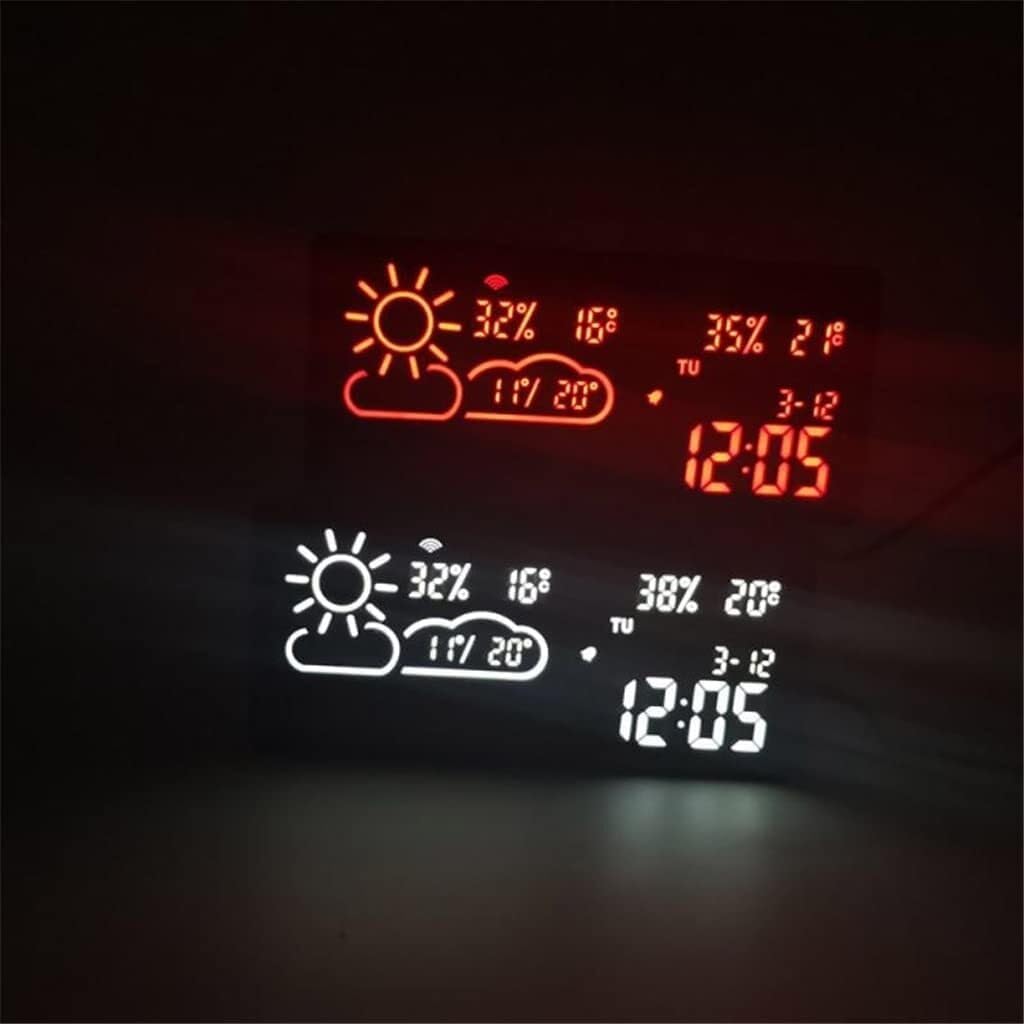 LED Smart Alarm Clock with Weather Forecast and WiFi Control
