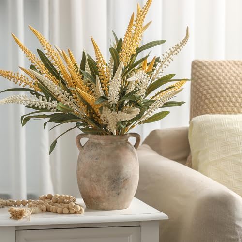 Dobbyby Ceramic Flower Vase 76 Inch Whitewashed