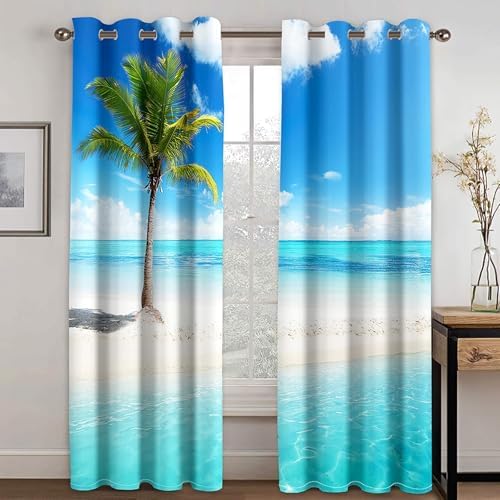 Lirzxin Blackout Curtains 2 Panels 54x108 Inch Eyelet Top