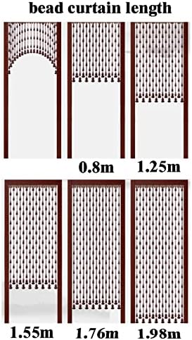 ZHANGQINGXIU Wooden Bead Door Curtain Decor Panel