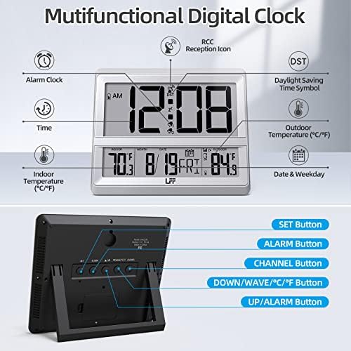 LFF Atomic Clock Large Display Wall Clock