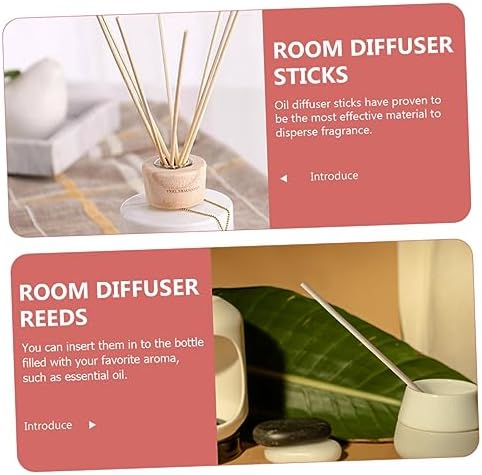 Cabilock 100pcs Natural Aromatherapy Rattan Diffuser Sticks