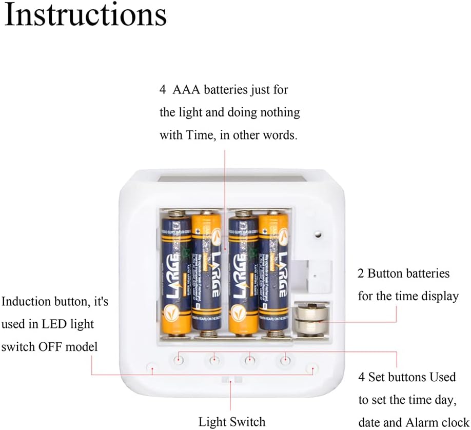 LED Alarm Clock with Glowing Space Design