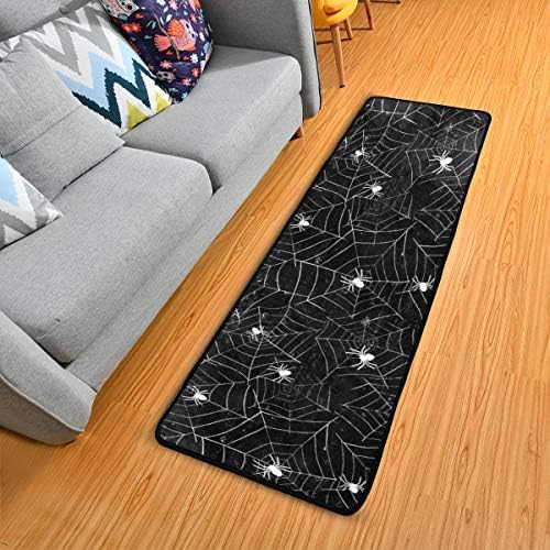 ALAZA Halloween Black and White Grunge Area Rug 72x24 Inches
