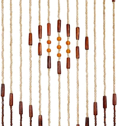 31 Wooden Bead Fringed Door Curtain 1