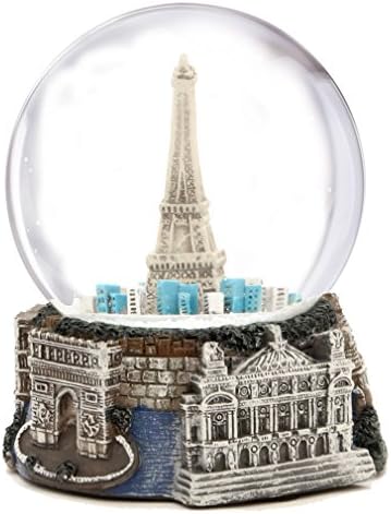 Paris Eiffel Tower Snow Globe Decor 35 Inches Tall
